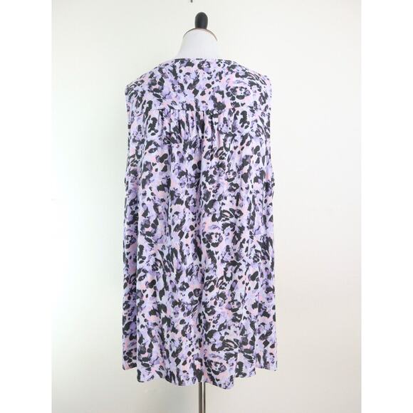 Torrid Size 3X Rayon Crepe Metal Tank Camo Wash Leopard Purple - Picture 5 of 11
